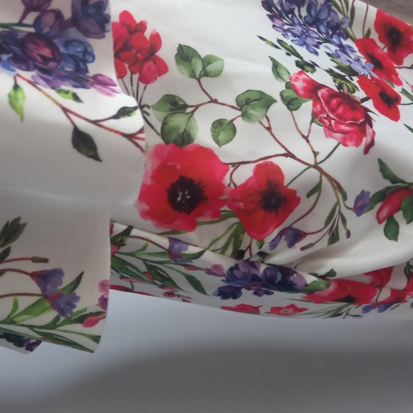 ASOS floral asymmetrical mermaid midi dress (Size 10) - Picture 4 of 9